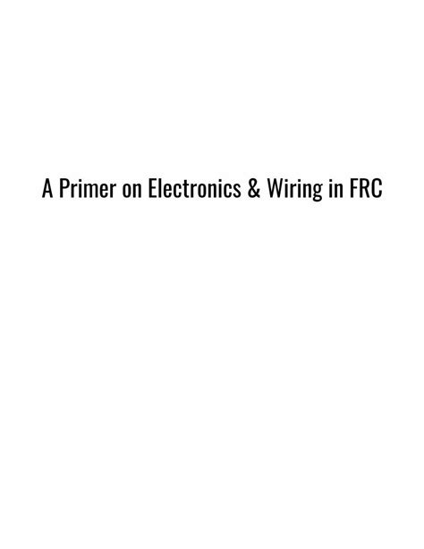 frc electronics primer